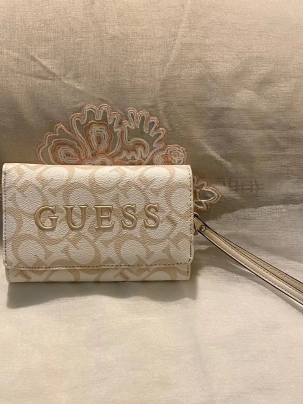 Guess nude pink wallet wristlet